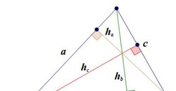 Основные элементы треугольника abc