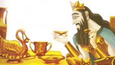 Мидас, царь из Фригии с длинными ушами, поклонник бога Диониса, получивший дар обращать всё в золото Превращает все в золото